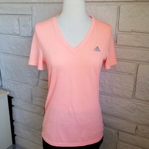 Adidas Aeroknit Climacool Short Sleeve V Neck Top